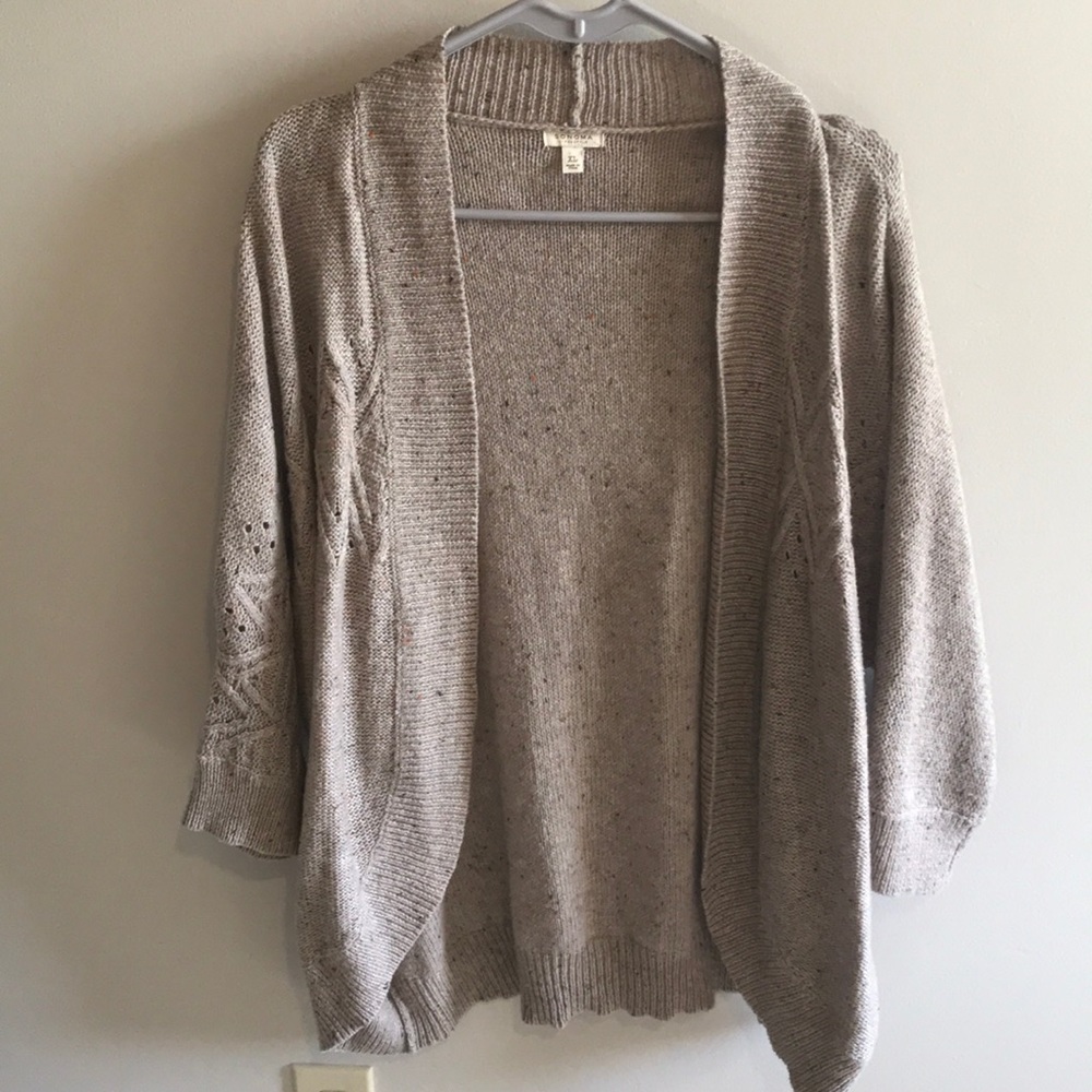 Dolman Sleeve Chunky Knit MultiColor Cardigan